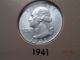 1941 Silver Quarter In Bu Cond.  Bright White Coin Quarters photo 1