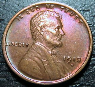 1918 D Lincoln Cent Wheat Penny - - Make Us An Offer photo