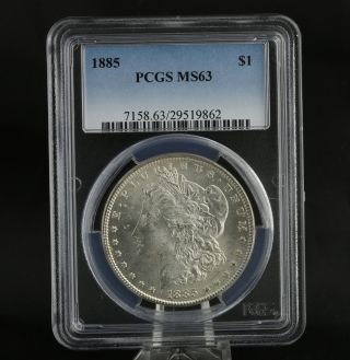 1885 Pcgs Ms63 Morgan Dollar - Graded Silver Investment Certified Coin $1 photo