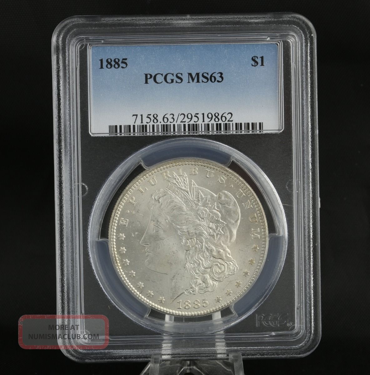 1885 Pcgs Ms63 Morgan Dollar - Graded Silver Investment Certified Coin $1