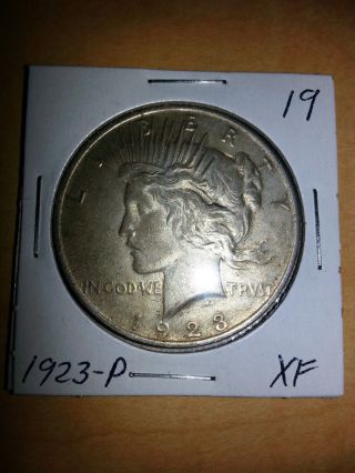 1923 - P Peace Silver Dollar Xf 19 photo