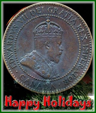 1906 Canadian Large Penny Copper Brown Xf Holiday Price $5.  00 Open photo