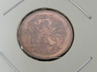 1945 Ms Unc Red / Brown Canadian Canada Maple Leaf George Vi Penny One 1 Cent photo