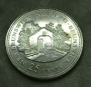 1867 - 1992 Brunswick 25 Cents Unc 125th Anniversary Of Confederation Canada photo
