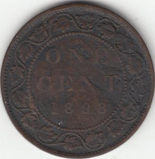 1898h Victoria Large Cent Vg 8 photo
