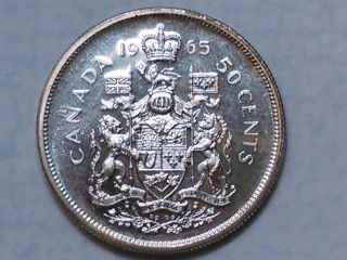 1965 Canada 50 Cents Coin (80 Silver) photo