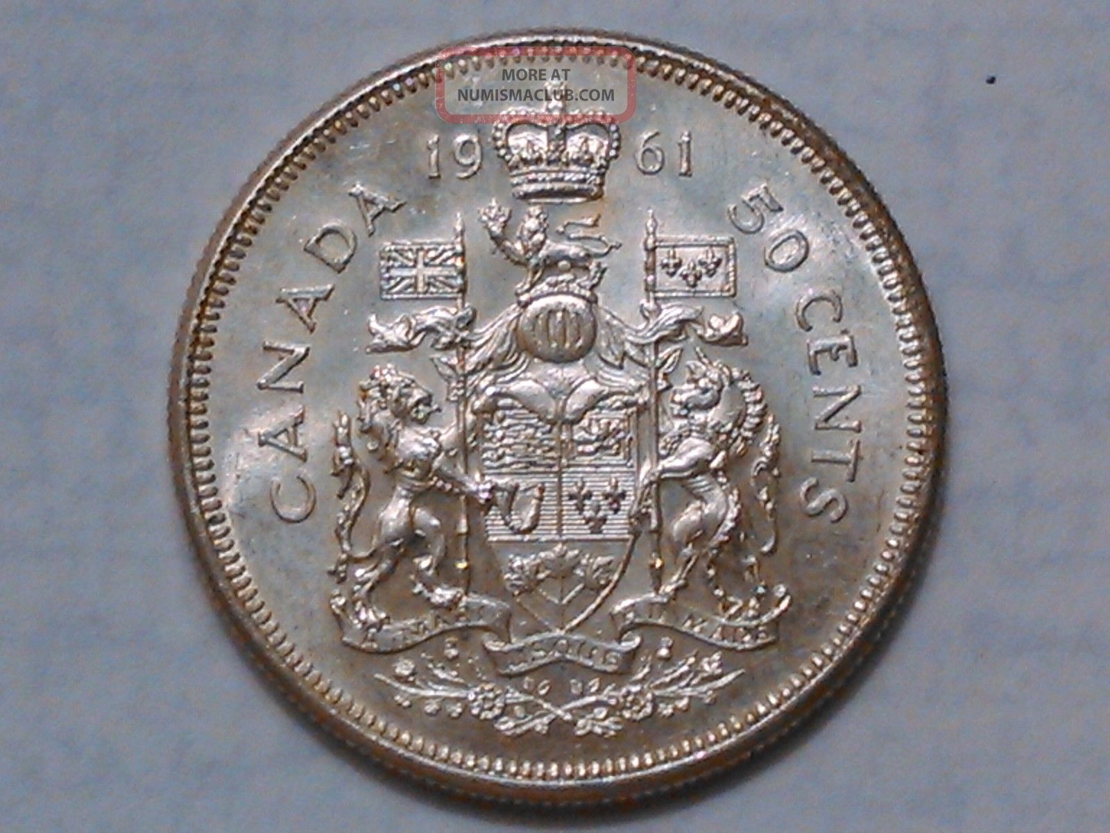 1961 Canada 50 Cents Coin 80 Silver 1961-canada-50-cents-coin-80-silver