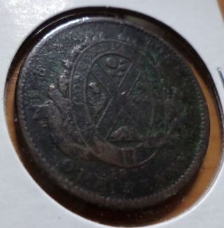 1837 Lower Canada One Penny (2 Sous) Km - Tn12 ? Banque Du Peuple? photo
