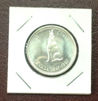 Canada: Uncirculated 1967 Centennial Silver Half Dollar photo