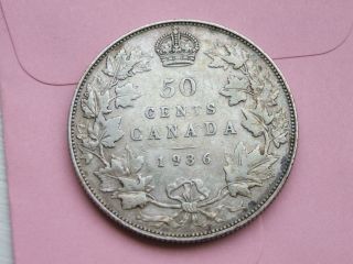 Canada Fifty Cents 1936 F/vf - Looking Coin. photo