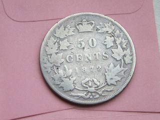 Canada Fifty Cents 1872 - H G Coin For The Grade. photo