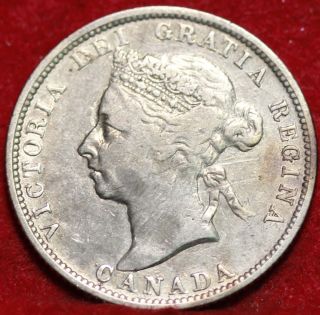 1886/6 Canada 25 Cents Silver Foreign Coin S/h photo