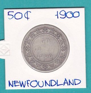 The Old Newfoundland Silver 50 Cents 1900. photo