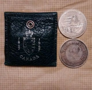 Canada Silver Confederation Coin 1867 - 1967 Holder And Coin 24 Grams Silver photo