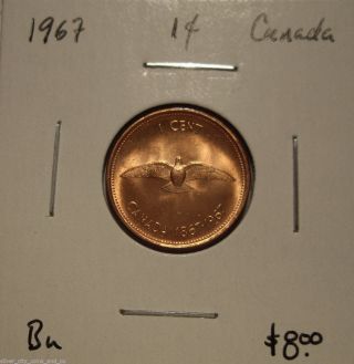 Canada Elizabeth Ii 1967 Small Cent - Bu photo