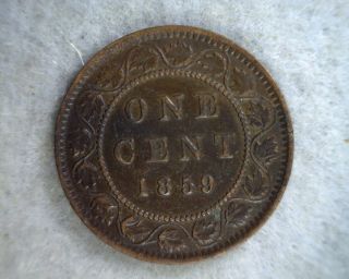 Canada Large Cent 1859 Canadian Coin (stock 0028) photo