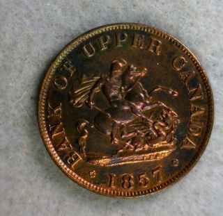 Canada 1/2 Penny 1857 Very Fine Token (stock 0290) photo