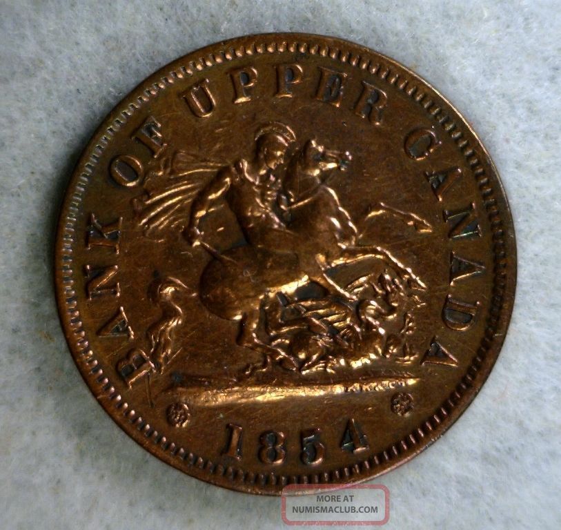 Canada Penny Token 1854 Fine (stock 0083) Coins: Canada photo