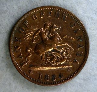 Canada Penny Token 1854 Fine (stock 0083) photo