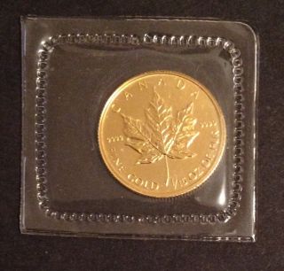(1) Rare 1994 Gold Maple Leaf - 1/15 Oz In Plastic - Low Mintage photo