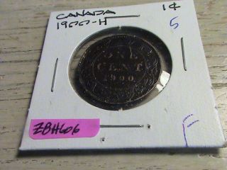 1900 H Canadian Large Cent - Zbh606 photo