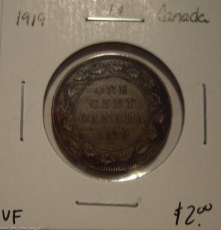 Canada George V 1919 Large Cent - Vf photo