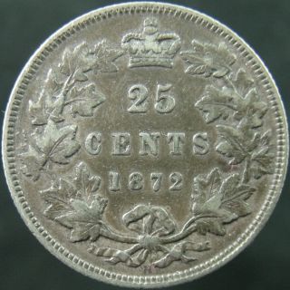 1872h Canada Twenty Five Cents Circulated photo