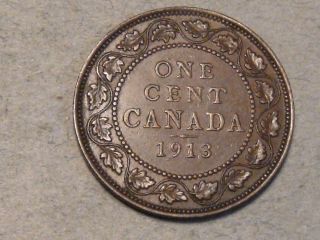 1913 Canadian Large Cent 9576a photo