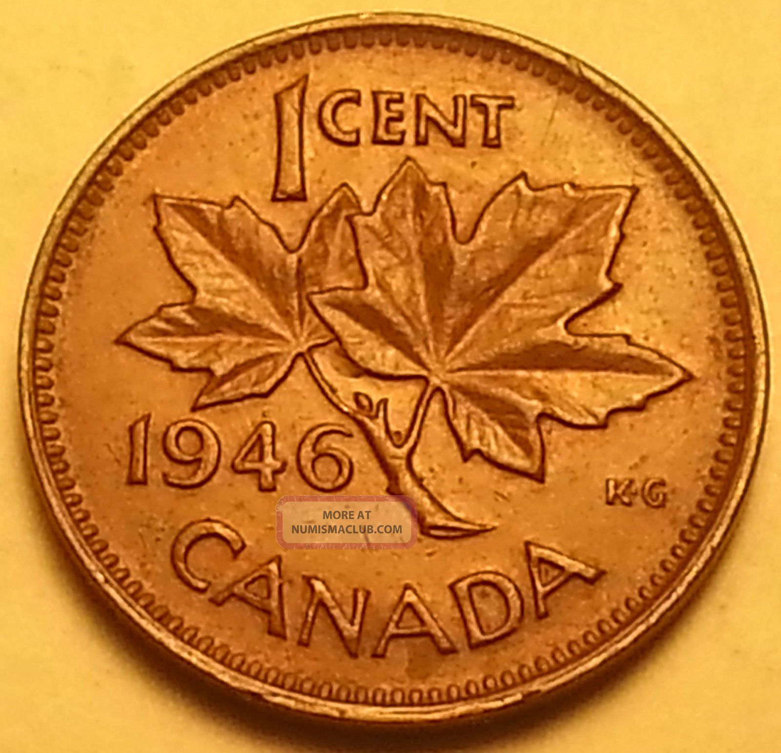 Error Coin 1946 Extra Metal Under Leaves George Vi Canada Penny K384 error-coin-1946-extra-metal-under-leaves-george-vi-canada-penny-k384