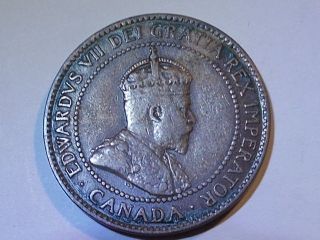 1905 Canada Edward Vii Large One Cent Coin photo
