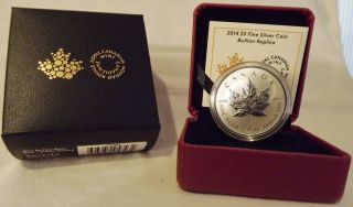 2014 $5.  Collector Issue Maple Leaf.  9999 Silver Reverse Proof, photo