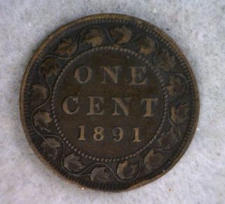 Canada Large Cent 1891 (stock 0973) photo