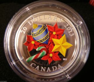 Perfect X ' Mas Gift 1oz Silver Venetian Glass Candy Cane - Holiday Season 1st Coin photo