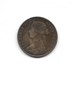 1861 Canadian Nova Scotia Bronze Large Cent Coin Canada One Cent Ms photo