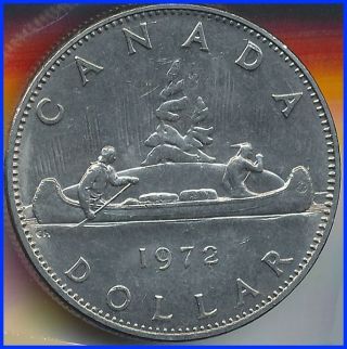 1972 Canadian Dollar Lusterous Uncirculated Surfaces Special Low Open $5.  00 photo