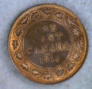 Canada Large Cent 1916 Red Bu (stock 0729) photo
