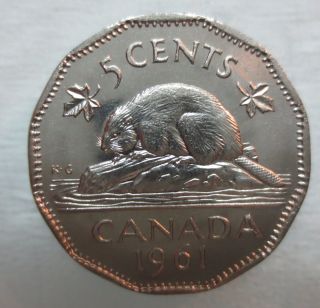 1961 Canada 5 Cents Proof - Like Coin photo
