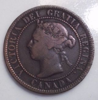 Real 1895 Canada Large Victoria Cent / Penny To Canada & Usa photo
