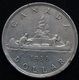 Canadian 1936 King George V 80 Silver Dollar photo