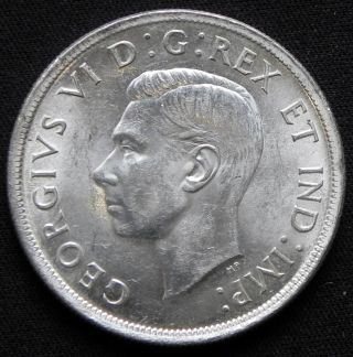 Canadian 1939 King George Vi 80 Silver Dollar photo