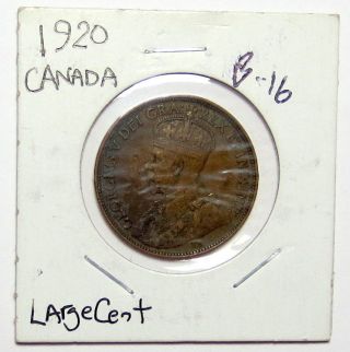 Uncleaned 1920 1c Large Cent Canada Cent  [b16] photo