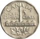 1951 Half Moon Canada 5 Cent George Vi N/r Coins: Canada photo 1
