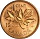 1965 Pointed 5 Canada Small Cent Elizabeth Ii Unc N/r Coins: Canada photo 1