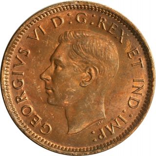 1943 Canada Small Cent George Vi Unc N/r photo