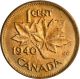 1940 Canada Small Cent George Vi Unc N/r Coins: Canada photo 1