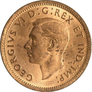 1937 Canada Small Cent George Vi Unc N/r photo