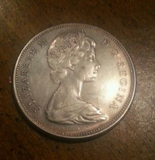 1967 Canada Silver Dollar One Dollar Coin Flying Goose photo