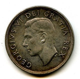 1950 Canada Silver $1 Dollar Au 37805 photo