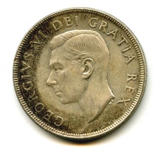 1951 Canada Silver $1 Dollar Au Light/medium Cleaned 37821 photo