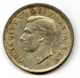 1949 Canada Silver $1 Dollar Xf 37852 photo